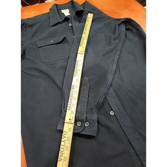 LL Bean Shirt Mens Large Tall Blue Flannel Traditional Fit Shacket Outdoor - Picture 10 of 12